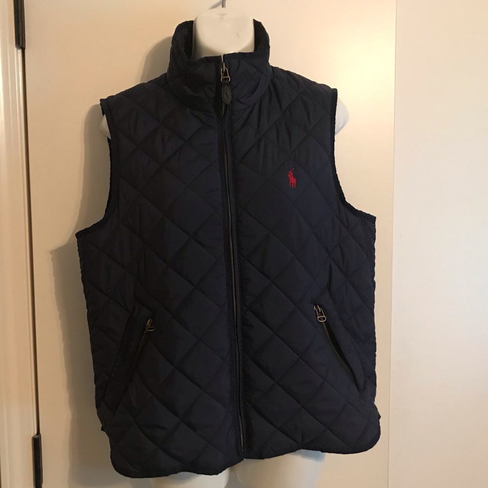 Polo Ralph Lauren navy zippered vest size large